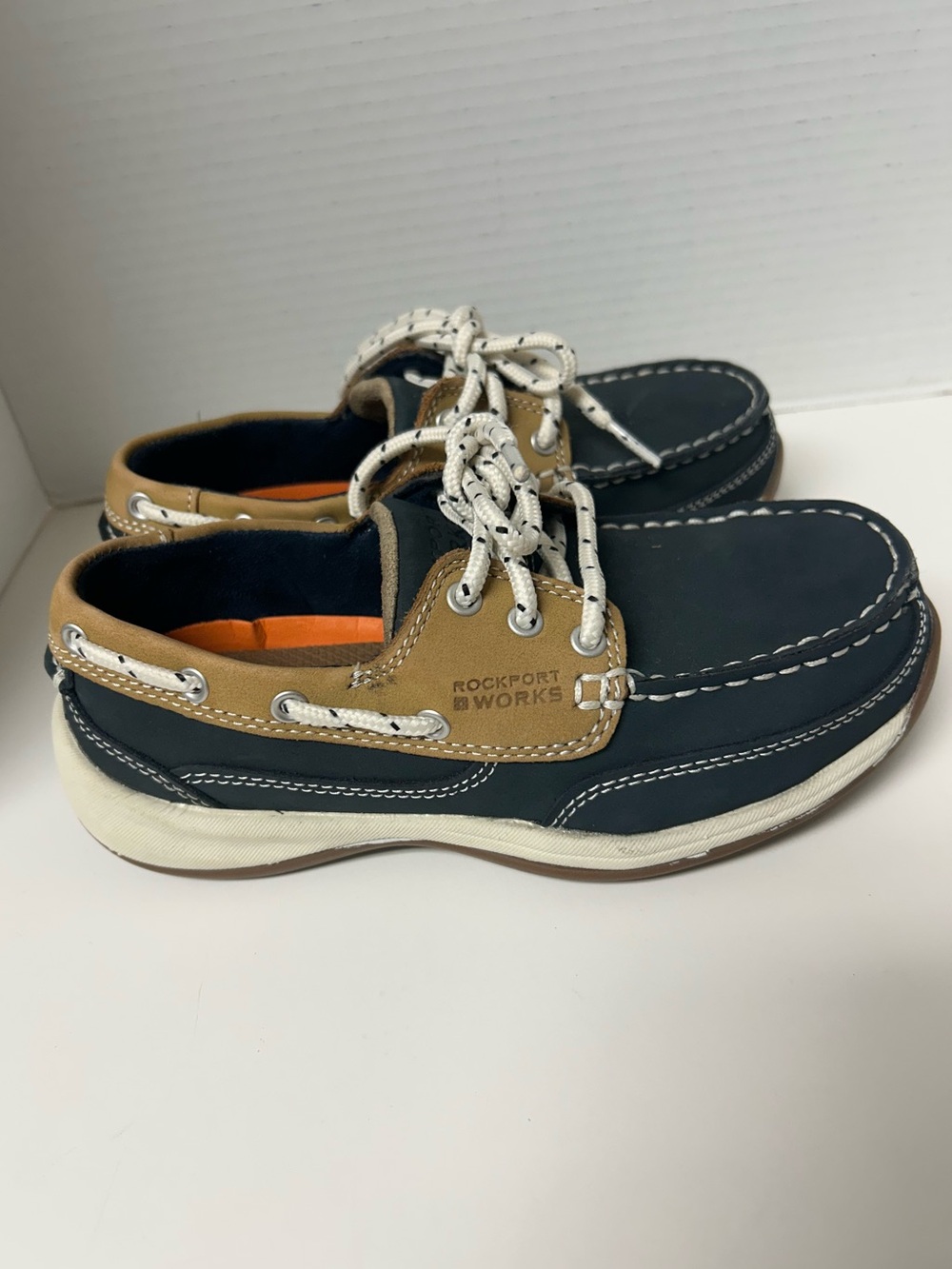 NEW Rockport Works Women’s Sailing Club Steel Toe Boat Shoes Size 5.5